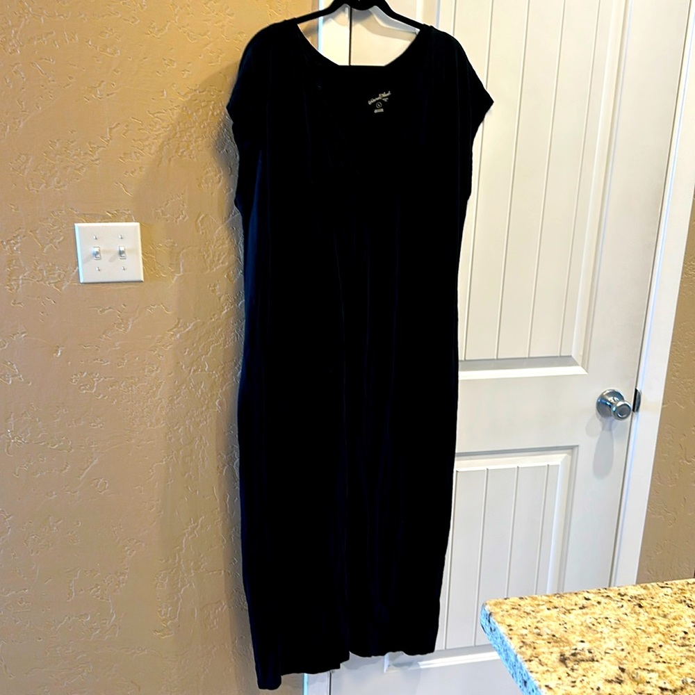Cotton soft black dress